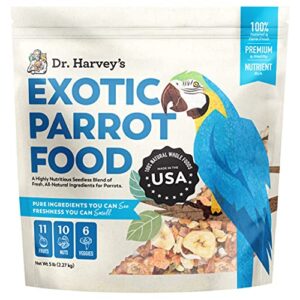 dr. harvey's exotic parrot blend, seedless blend of natural food for large parrots