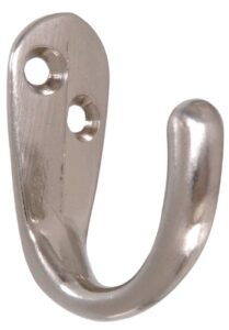 the hillman group 592602 clothes hook satin nickel 2-pack