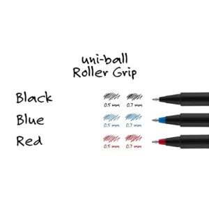 uni-ball 60025 Deluxe Stick Roller Ball Pen, Micro 0.5Mm, Black Ink, Metallic Gray Barrel, Dozen