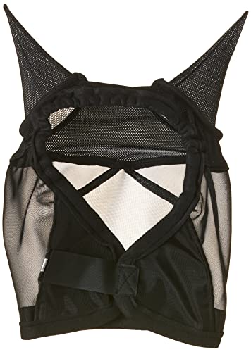 Tough 1 Fly Mask with Ears, Black, Miniature Size