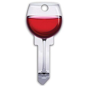 lucky line key shapes, red wine, house key blank, kw1/11, 1 key (b108k)