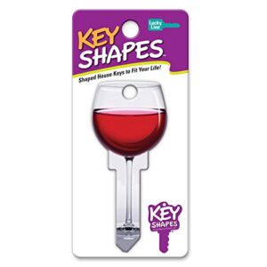 Lucky Line Key Shapes, RED WINE, House Key Blank, KW1/11, 1 Key (B108K)