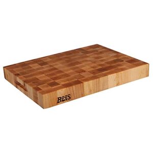 john boos maple classic reversible wood end grain chopping block, 20"x 15" x 2.25