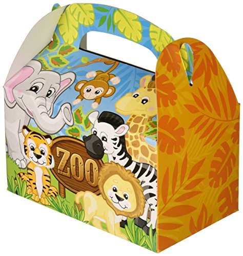 Rhode Island Novelty Adventure Planet 6.25-inch Zoo Animal Treat Boxes (Bulk 12 Pack Boxes)