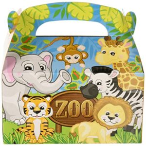 Rhode Island Novelty Adventure Planet 6.25-inch Zoo Animal Treat Boxes (Bulk 12 Pack Boxes)