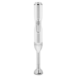 kitchenaid pro line 5 speed hand blender, white frosted pearl