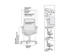 Steelcase Amia Ergonomic Office Chair with Adjustable Back Tension and Arms | Flexible Lumbar with Sliding Seat | Black Frame and Buzz2 Blue Fabric