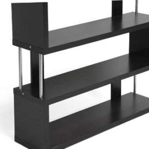 Baxton Studio, Dark Brown Barnes 3-Shelf Modern Bookcase