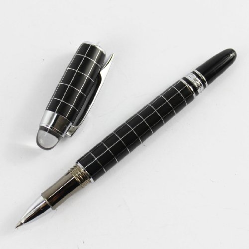 Gullor Fashion Elegant Black with Silver Cross-line Pen 79 Rollerball Pen