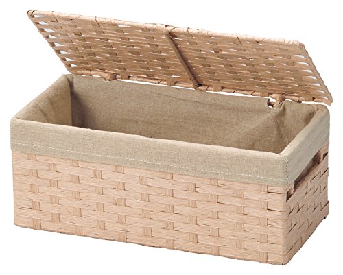 千鳥産業(Chidori-sangyo) 58-90GY Paper Basket Storage Box, Beige, Gray