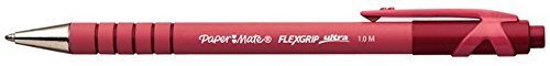 Paper Mate Flexgrip Ultra Retractable Ballpont Pens, Medium Point 1.0mm, Assorted, Pack of 5