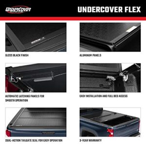 UnderCover Flex Hard Folding Truck Bed Tonneau Cover | FX11018 | Fits 2014 - 2018, 2019 LTD/Lgcy Chevy/GMC Silverado/Sierra 1500 5' 9" Bed (69.3")
