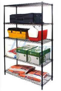 omega 18" x 30" x 63" 5 tier black wire shelving