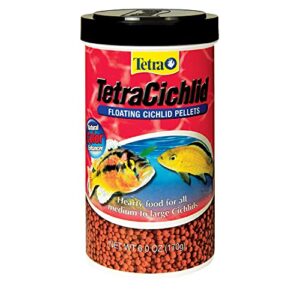 tetracichlid fish floating cichlid pellets 6 ounces, nutritionally balanced diet (77063)