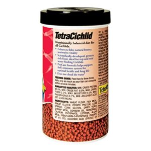 TetraCichlid fish Floating Cichlid Pellets 6 Ounces, Nutritionally Balanced Diet (77063)
