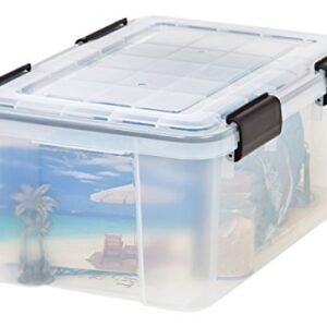 IRIS USA 19 Quart Weathertight Storage Box, Clear