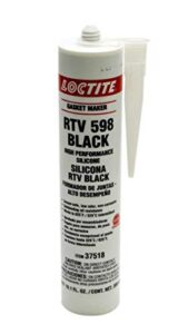 loctite sealant, black rtv 598, silicone, 300 ml cartridge, each