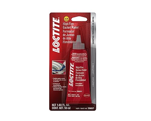 Loctite Flange Sealant, High Flex Gasket Maker: Silicone, Anaerobic, Flexible Form-in-Place, High-Temperature, Solvent-Resistant, O.E.M Specified 50 ml Tube (PN: 555354)