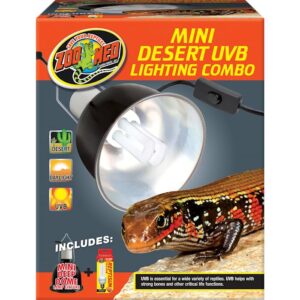 zoo med mini desert uvb lighting single combo, 100 watt