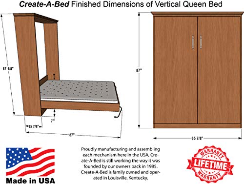 Queen Size Deluxe Murphy Bed Kit, Vertical