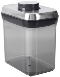 oxo good grips airtight coffee pop container (1.5 qt),silver/grey