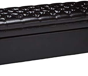 Christopher Knight Home Hastings Tufted Leather Storage Ottoman, Espresso