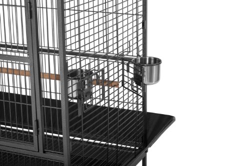 Prevue Pet Products BPV3159 Double Roof Bird Cage with Playtop, 36-1/2 by 27-1/4-Inch, Black