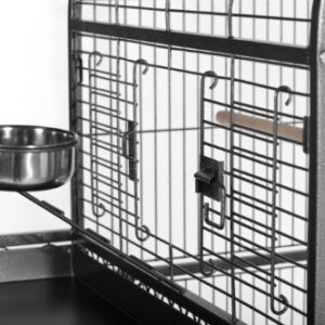 Prevue Pet Products BPV3159 Double Roof Bird Cage with Playtop, 36-1/2 by 27-1/4-Inch, Black