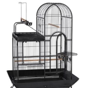 Prevue Pet Products BPV3159 Double Roof Bird Cage with Playtop, 36-1/2 by 27-1/4-Inch, Black