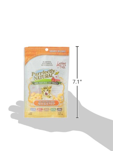 Loving Pets Purrfectly Natural Freeze Dried Shrimp Treats For Cats, 0.5-Ounce