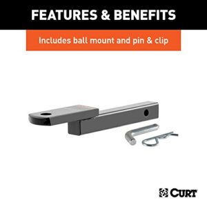 CURT 121003 Class 2 Trailer Hitch with Ball Mount, 1-1/4-Inch Receiver, Compatible with Select Subaru Forester