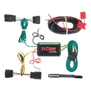 curt 56179 vehicle-side custom 4-pin trailer wiring harness, fits select dodge dart
