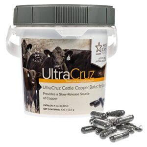 ultracruz cattle copper bolus supplement for calves, 100 count x 12.5 grams