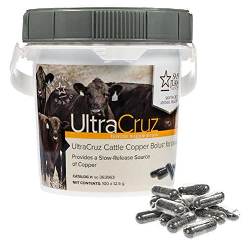 UltraCruz Cattle Copper Bolus Supplement for Calves, 100 Count x 12.5 Grams