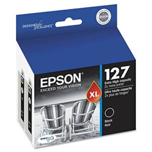 epson durabrite 127xl extra yield combo pack, black (2 ink cartridges in this box)