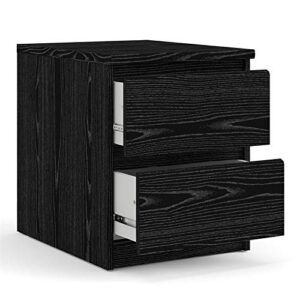 Tvilum Scottsdale 2 Drawer Nightstand, Black Wood Grain