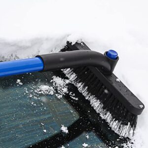 SubZero 14035 35" Crossover Super Duty Extendable Snowbroom with Pivoting Head and Integrated Ice Scraper, Blue