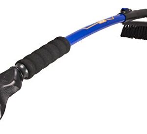 SubZero 14039 50" Crossover Super Duty Extendable Snowbroom with Pivoting Head and Integrated Ice Scraper , Black/Blue