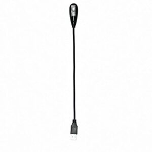 i2 Gear USB Reading Lamp with 2 LED Lights and Flexible Gooseneck - 2 Brightness Settings and On/Off Switch for Notebook Laptop, Desktop, PC and MAC Computer Keyboard (Black)
