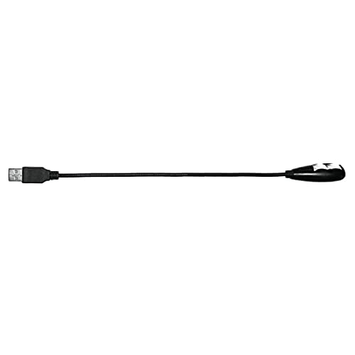 i2 Gear USB Reading Lamp with 2 LED Lights and Flexible Gooseneck - 2 Brightness Settings and On/Off Switch for Notebook Laptop, Desktop, PC and MAC Computer Keyboard (Black)