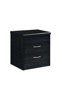 hodedah 2 drawer nightstand, black, 21.65 in x 48.03 in x 72.83 in
