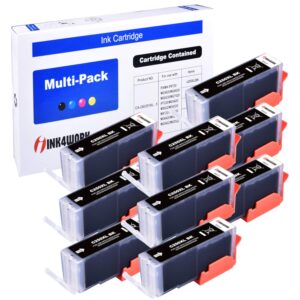 ink4work 9 pack compatible ink cartridge replacement for canon pgi-250xl pgi250 xl pixma ip7220 mg5420 mg6320 mx722 mx922 (big black)