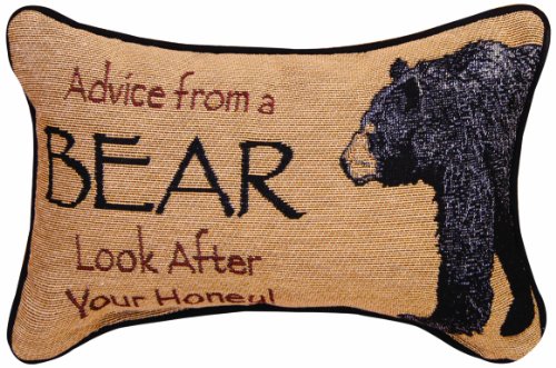 Manual The Lodge Collection Reversible Throw Pillow, 12.5 X 8.5-Inch, Advice from a Bear X Your True Nature