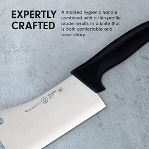 Messermeister Pro Series 6” Heavy Meat Cleaver - German X50 Stainless Steel & NSF-Approved PolyFibre Handle - 15-Degree Edge, Rust Resistant & Easy to Maintain - Made in Portugal