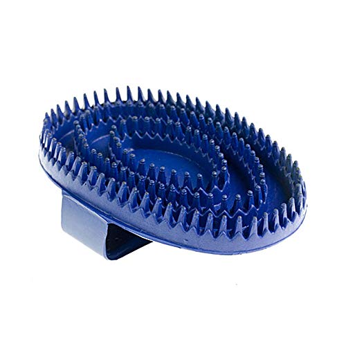 HORZE Small Rubber Curry Comb - Blue - One Size