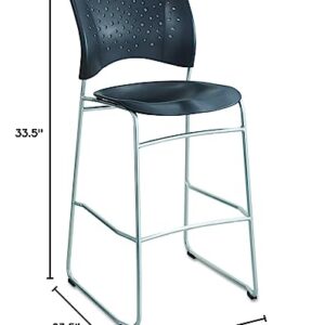 Safco Products 6806BL Reve Bistro Height Chair with Round Back, Black