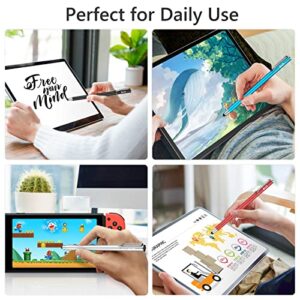 Bargains Depot (2 Pcs)[0.18-inch Fine Tip ] Stylus Touch Screen Pens 5.5" L Perfect for Drawing Handwriting Gaming Compatiable with Apple iPad iPhone Samsung Tablets and all Other Touch Screens Come with 10 Extra Rubber Tips