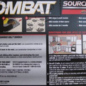 Combat Source Kill 5, Kills Small & Large Roaches at Their Source, Kills Roaches for 3 Months, 12 Bait Stations