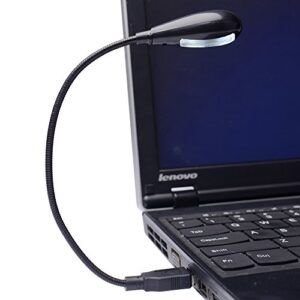 hanerdun® bright led usb lamp light reading lamp for laptop flexible neck black