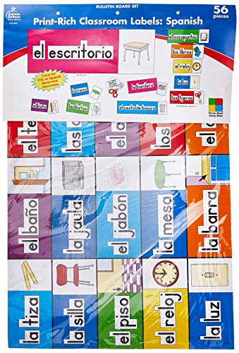 Carson Dellosa Print-Rich Classroom Labels: Spanish Bulletin Board Set (3440)